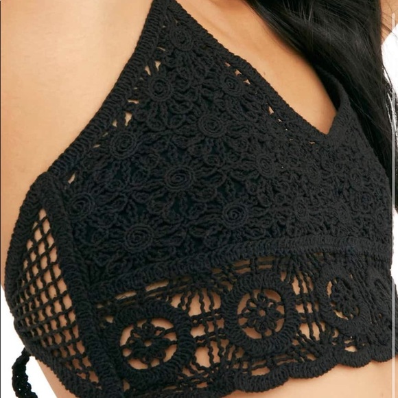 Free People Sydney Crochet Halter Bralette - Picture 3 of 5